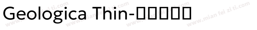 Geologica Thin字体转换